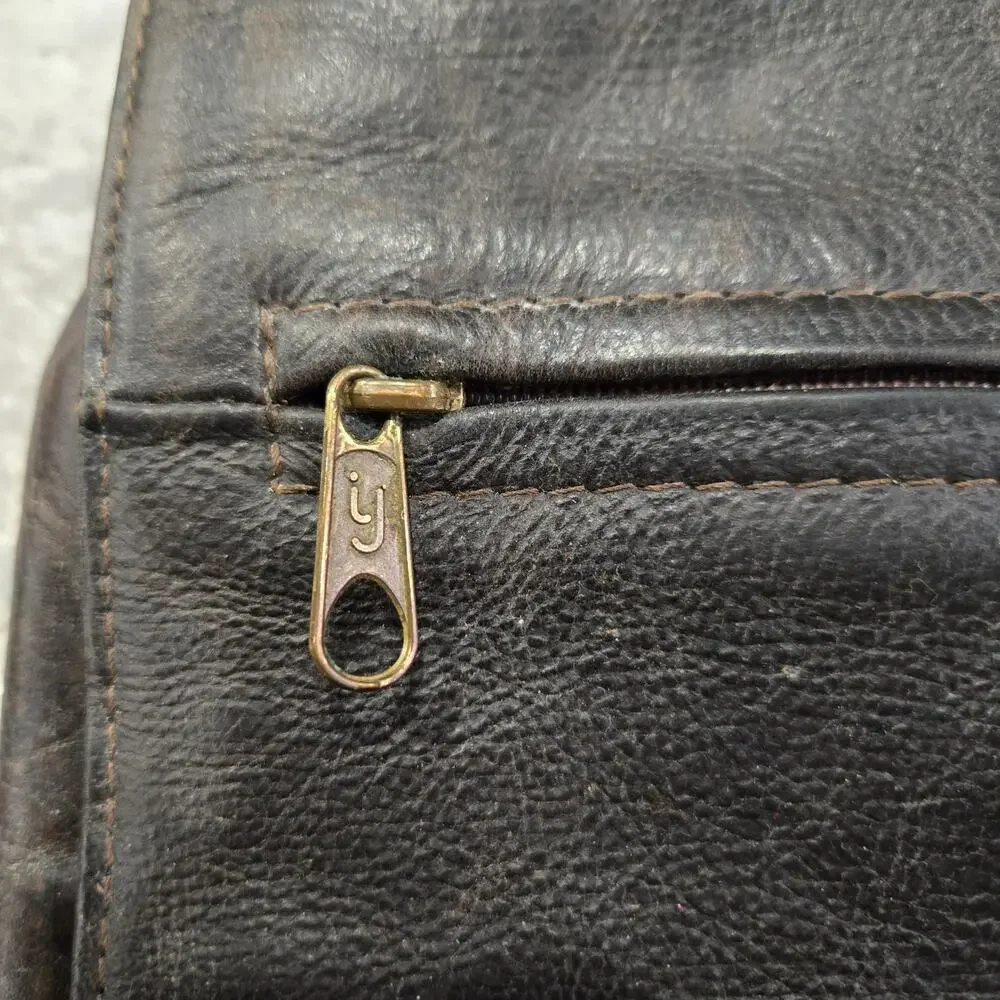 Vintage Hobo International Leather Messager Bag Large Fold Over Flap‎ 90s